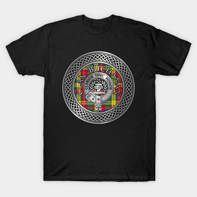 Clan Buchanan Crest & Tartan Knot T-Shirt by Taylor'd Designs